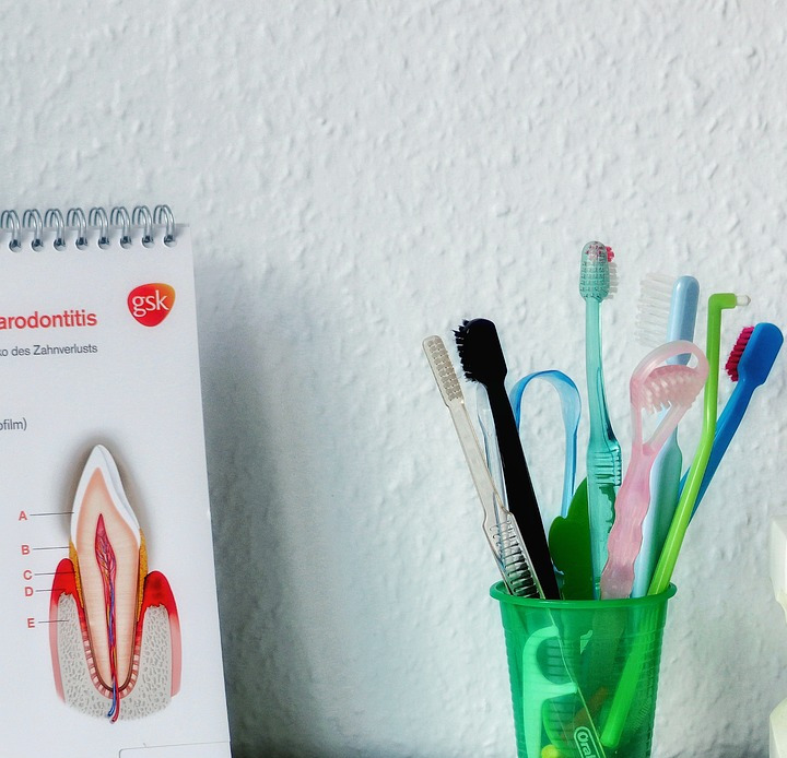 dental hygienist at work